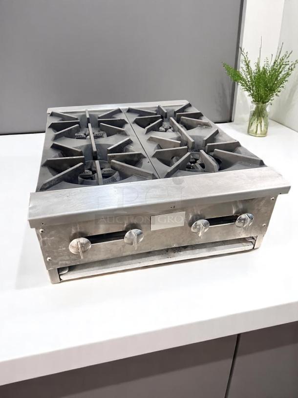 Superb Condition – Stratus 4-Burner Countertop Gas Range –  Natural Gas Fully  –   Tested & Working! - Image 2 of 6