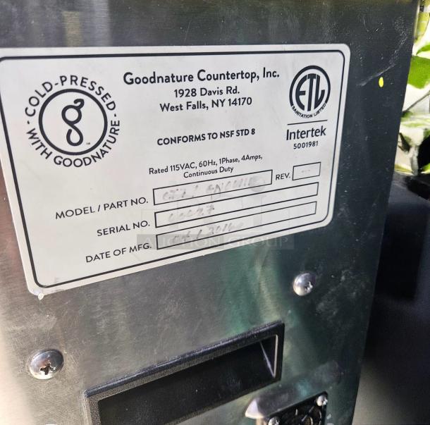 Awesome Condition – Goodnature CT7 Countertop Cold Press Juicer – 115V – Fully Tested & Working! - Image 9 of 9