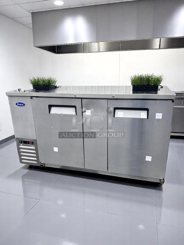 Awesome Condition – Atosa MGF8403 – 3-Door Stainless Steel Back Bar Refrigerator – 115V – Fully Tested & Working! - Image 1 of 5