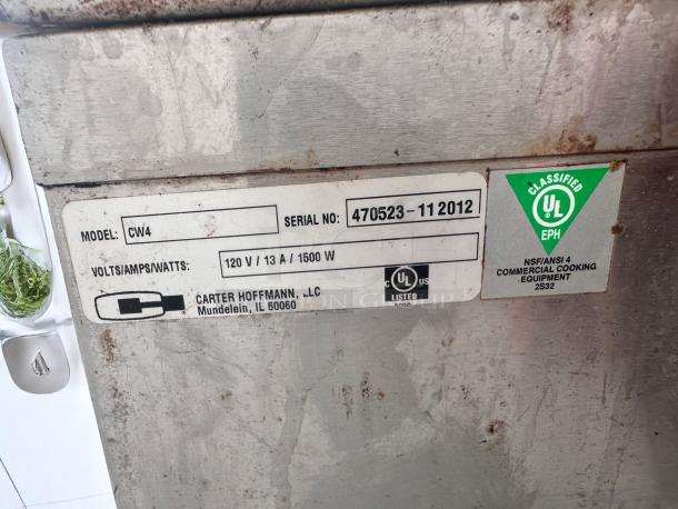 Excellent Condition – Carter-Hoffmann CW4 – Nacho Chip Warmer Cabinet – 120V – Fully Tested & Working! - Image 7 of 7