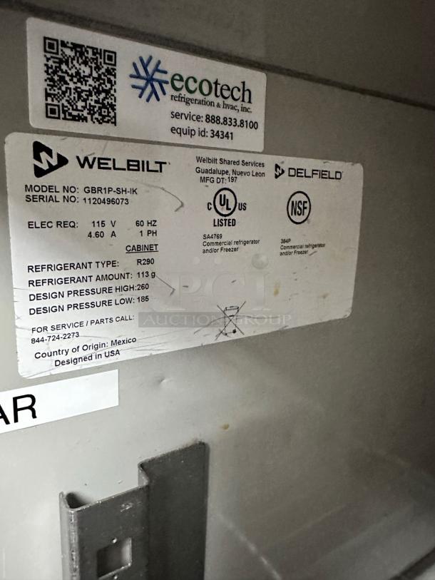 Awesome Condition – Delfield GBR1P-SH-1K – Single Door Reach-In Refrigerator – 115V – Fully Tested & Working! - Image 9 of 9