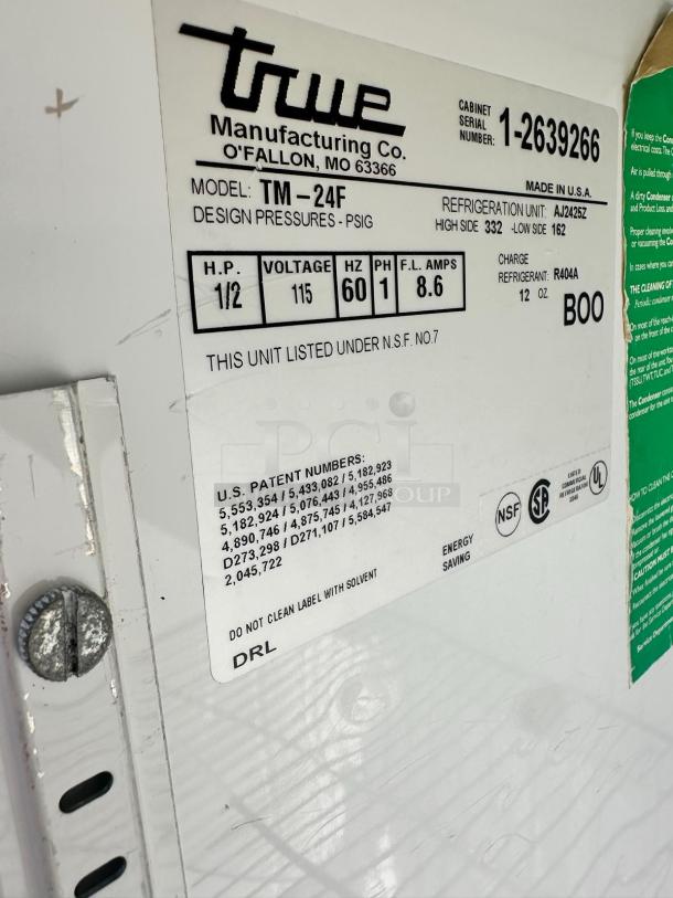 Excellent Condition – True TM-24F – Single Door – Reach-In Freezer – 115V – Fully Tested & Working! - Image 7 of 7