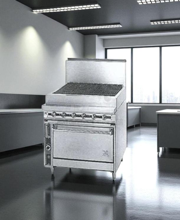 Excellent Condition – Montague Legend Radiant Charbroiler Gas Range with Convection Oven – Fully Tested & Working! - Image 1 of 7