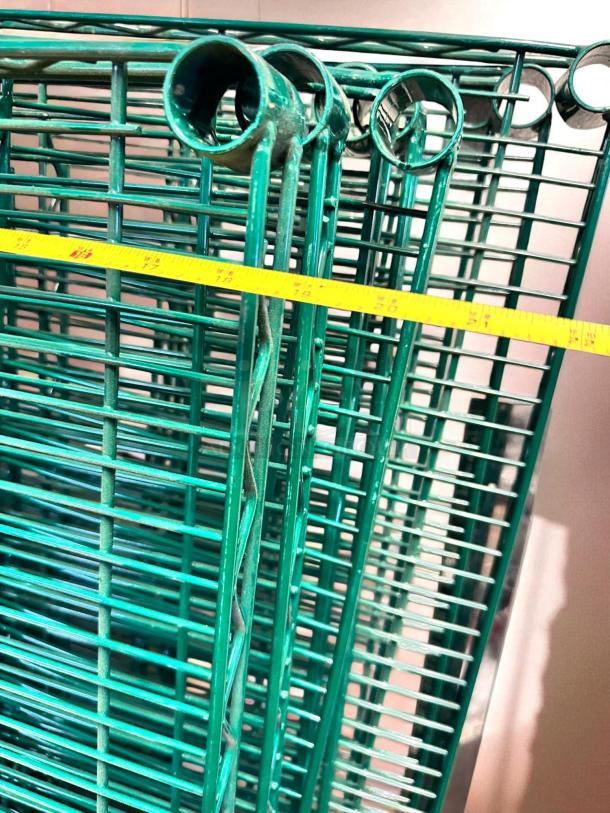 Awesome Condition – Green Epoxy Wire Shelving – 24" x 60" – Set of 6 Shelves ! - Image 3 of 4