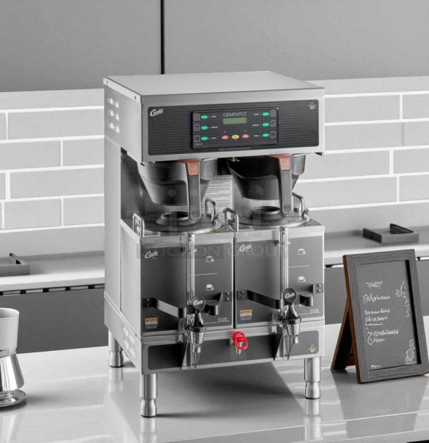 Excellent Condition – Curtis GEMINI GT – Twin Coffee Brewer with Dual Satellite Warmers – 220V – Fully Tested & Working! - Image 1 of 7