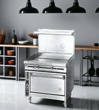 Superb Condition – Jade Range JTRH-36G-36 – Heavy Duty Gas Griddle Range with Oven – Fully Tested & Working!