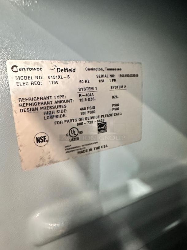 Excellent Condition – Delfield 6151XL-S – Two Door – Reach-In Freezer – 115V – Fully Tested & Working! - Image 8 of 8