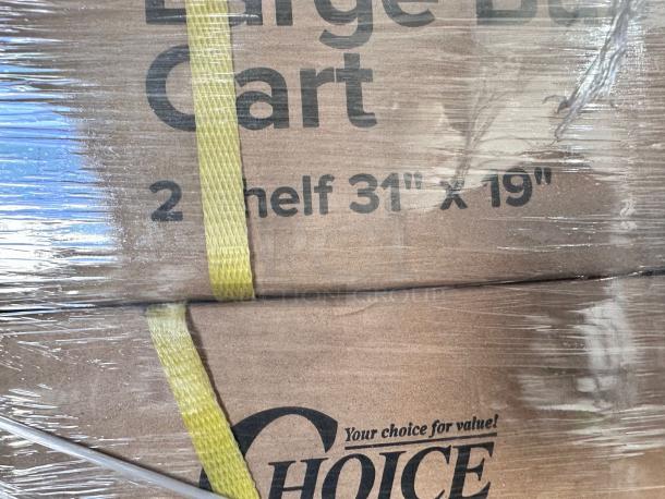 Brand New in Box – Choice – Large Bus Cart – 2 Shelf – 31" x 19" – Beige – Heavy-Duty Utility Cart! - Image 4 of 5