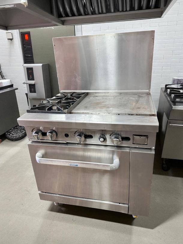 Awesome Condition – American Range ATO-6-24G – 36" Gas Range w/ 2 Burners, Griddle & Standard Oven – Fully Tested & Working! - Image 1 of 7