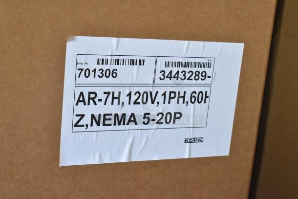 BRAND NEW Alto Shaam AR-7H 1/2 Height Heated Cabinet in box, stainless steel, 8-pan capacity, 120V, 1 phase.