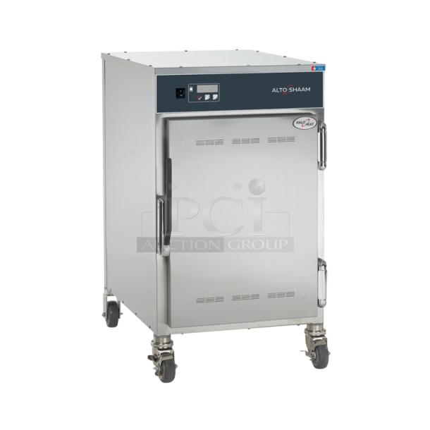 Brand new 2025 Alto Shaam 500-S stainless steel 6-pan holding cabinet, 230V, 1-phase, with digital control panel.
