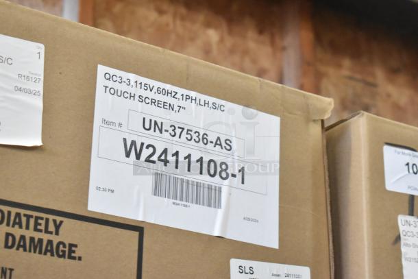 Brand new Alto Shaam QC3-3 Quickchiller, stainless steel, single door, 7" touchscreen, undercounter, 115V, in box.