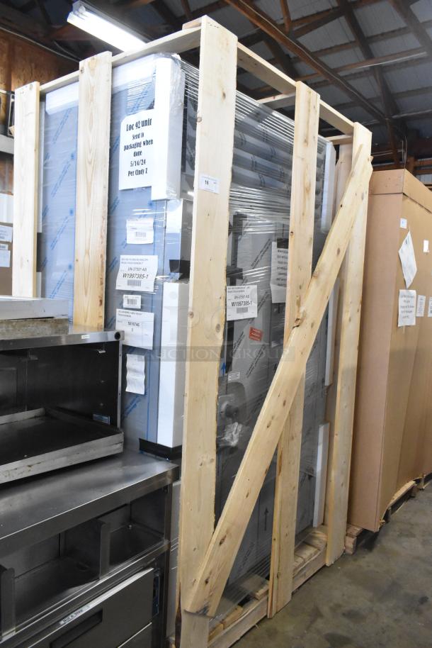 Brand new Alto Shaam QC3-100 commercial Quickchiller in crate, stainless steel, 480 lb capacity, 115/208-230V, 3-phase.