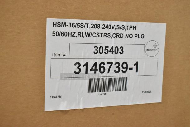 Alto Shaam HSM-36/5S/T Hot Food Display, 208-240V, Stainless, item #3146739-1, ecosmart label, new scratch and dent.