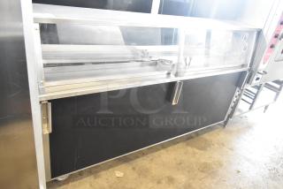 Vollrath 36150-00002-CNC stainless steel buffet station on casters, 240V, 1 phase, glass sneeze guard, excellent condition.