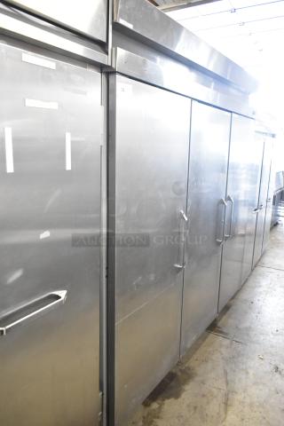 Hobart DAF3 Stainless Steel Commercial 3 Door Reach In Freezer w/ Poly Coated Racks. 115/208-240 Volts, 1 Phase. - Item #1218345