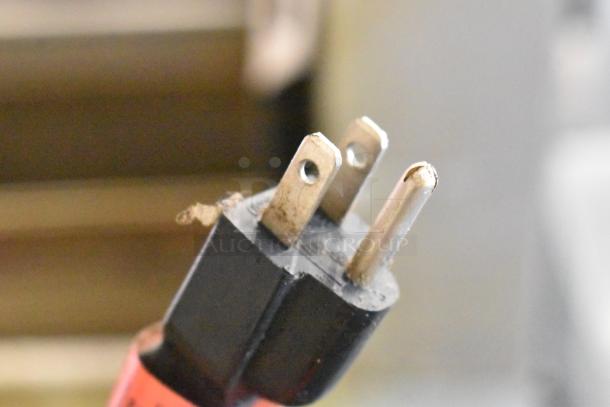Close-up of the power plug for a Taylor SB24-12 drink blending machine, showing slight wear. 115 Volts, 1 Phase.

