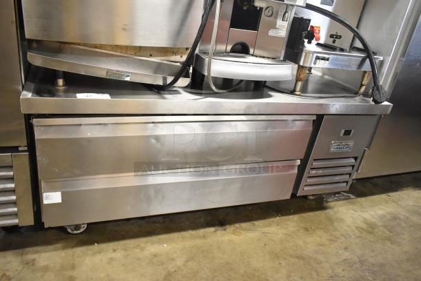 Arctic Air ARCB60CZ stainless steel 2-drawer chef base, on casters, 115V, 1-phase, commercial use, shows wear.