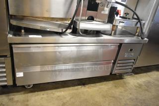 Arctic Air ARCB60CZ stainless steel 2-drawer chef base, on casters, 115V, 1-phase, commercial use, shows wear.