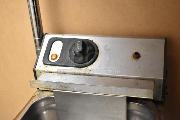 Adcraft stainless steel countertop electric deep fat fryer, used, with two metal baskets, 120 volts, 1 phase.