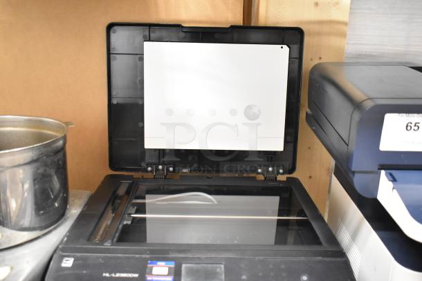 Brother HL-L2380DW copier printer fax machine, open lid, countertop placement. Model visible, good condition.