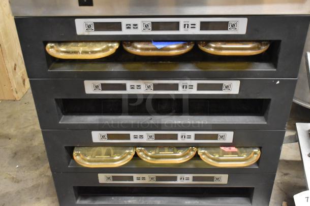 Blodgett UCI/AA stainless steel heated holding case, 208/240V, 1 Phase. Features multiple compartments, digital controls, used condition.