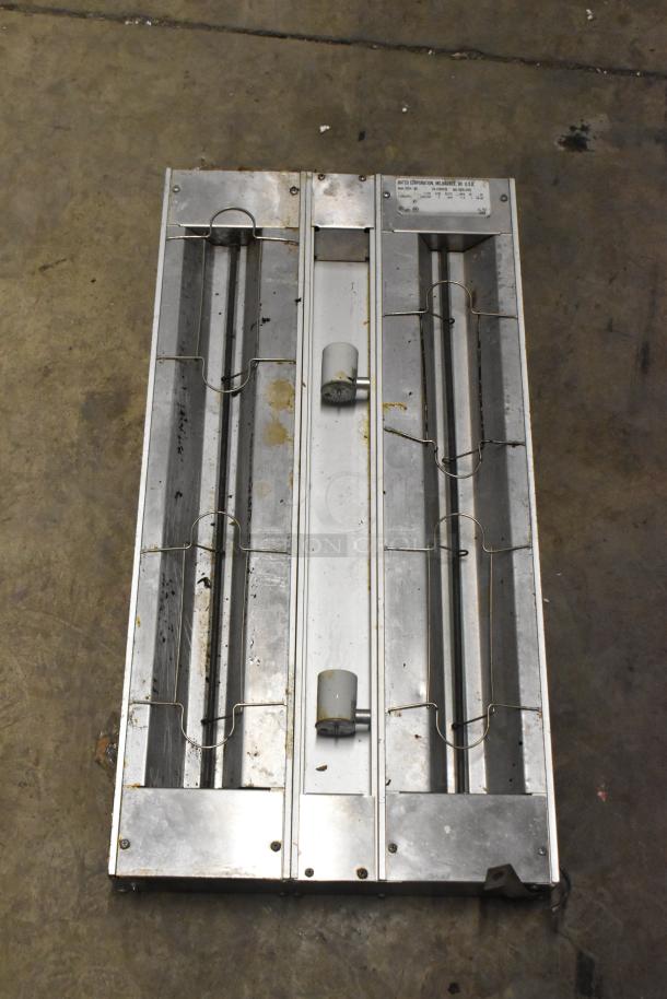 Hatco GRAHL-30D metal heat strip, 120/208 volts, 1 phase, used condition, visible mounting brackets, and model label.