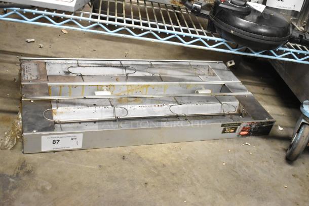 Hatco GRAHL-30D metal heat strip, 120/208V, 1 phase. Used condition with visible wear. Auction tag: 87, QTY 1.