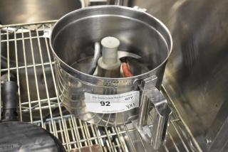 Metal Food Processor Bowl and S Blade, Dough Hook Attachment and Scissors. - Item #1218405