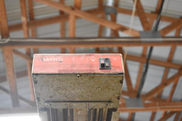 2019 Avantco 177FFDS1 metal countertop warmer, used condition, 120 volts, with control panel and switches visible.