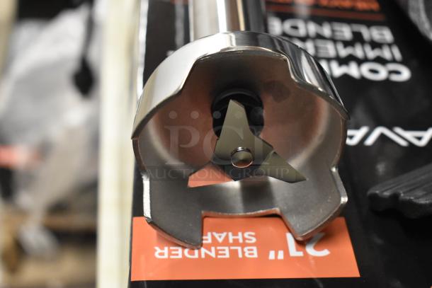 21" AvaMix 928IBHD21 Heavy-Duty Immersion Blender, 1 1/4 hp, scratch and dent, stainless steel blade, brand new condition.