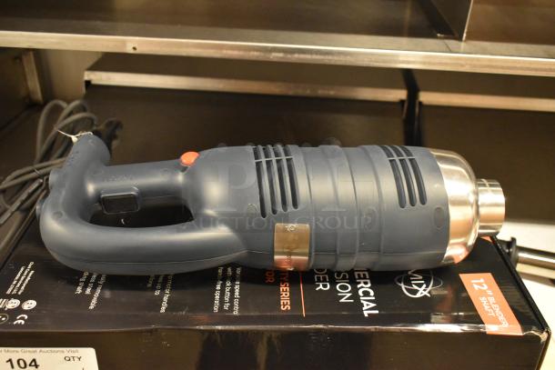 Brand new AvaMix 928IBHD12 12" heavy-duty immersion blender, 1 1/4 hp, 120V, scratch and dent condition, variable speed.