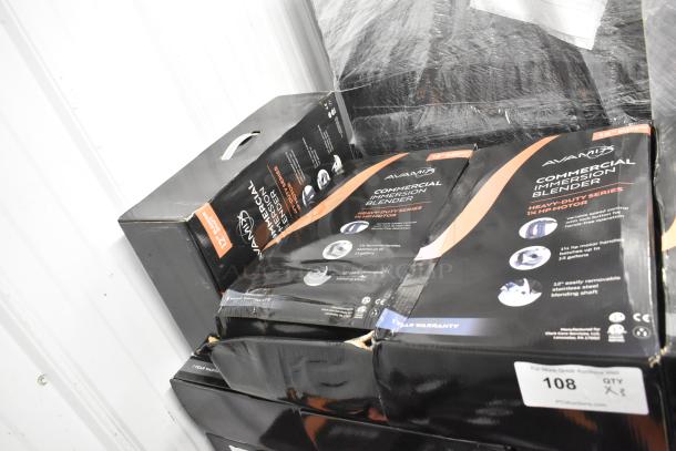 3 AvaMix 928IBHD12DX 12" Heavy-Duty Immersion Blenders, new scratch and dent condition, 1 1/4 hp, 120V.