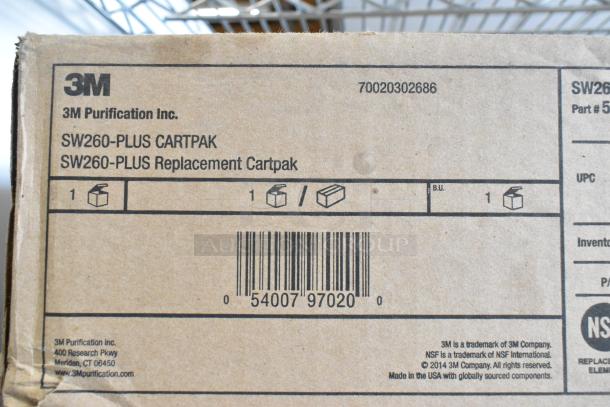 3M SW260-PLUS water filter cartridge kit, original box, barcode visible. Ideal for filtration systems.
