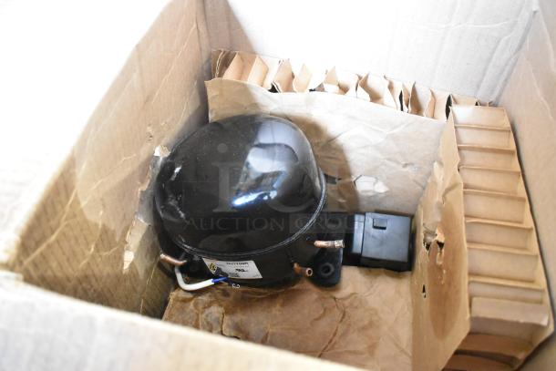 Avantco 17817638 compressor for APT, SS-CFT, SS-PT, UBB, and UDD series in original packaging. New condition.