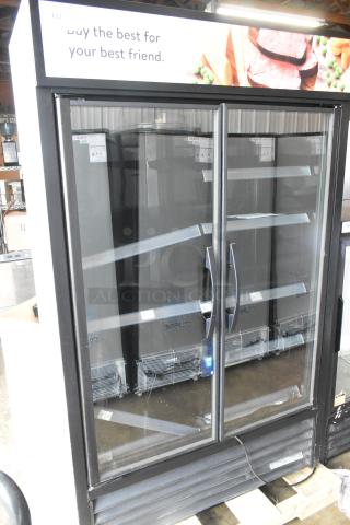 2022 True TVM-48SL-HC Metal Commercial 2 Door Reach In Cooler Merchandiser w/ Metal Racks. 115 Volts, 1 Phase. - Item #1218547