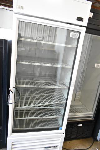 2021 True TSCI-600R-G-PH Metal Commercial Single Door Reach In Cooler Merchandiser w/ Poly Coated Racks. 115 Volts, 1 Phase. - Item #1218550