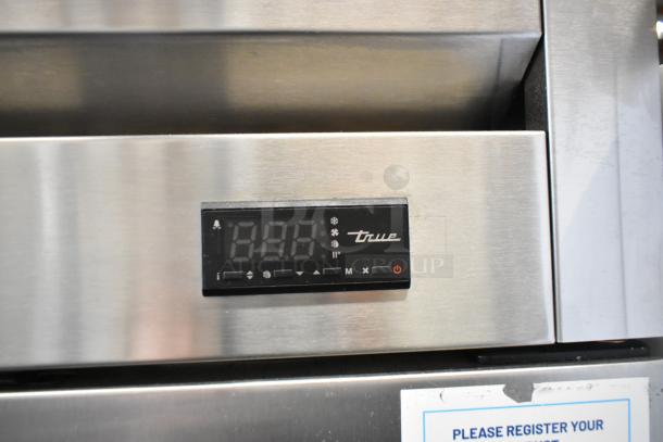 2022 True T-35-HC stainless steel 2-door commercial cooler, digital display, excellent condition, 115V, 1 phase.