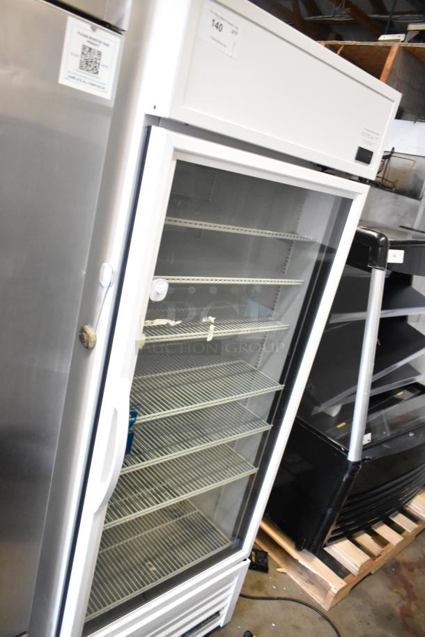 2021 True TSCI-600R-G-PH cooler, single glass door, poly-coated racks, excellent condition, 115V, 1-phase.