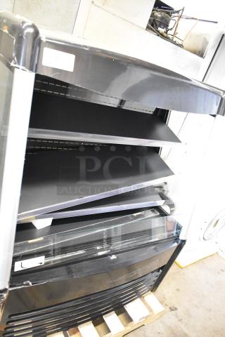 Avantco 193MAC48HCB metal commercial reach-in merchandiser with metal shelves, 115 volts, 1 phase, in used condition.