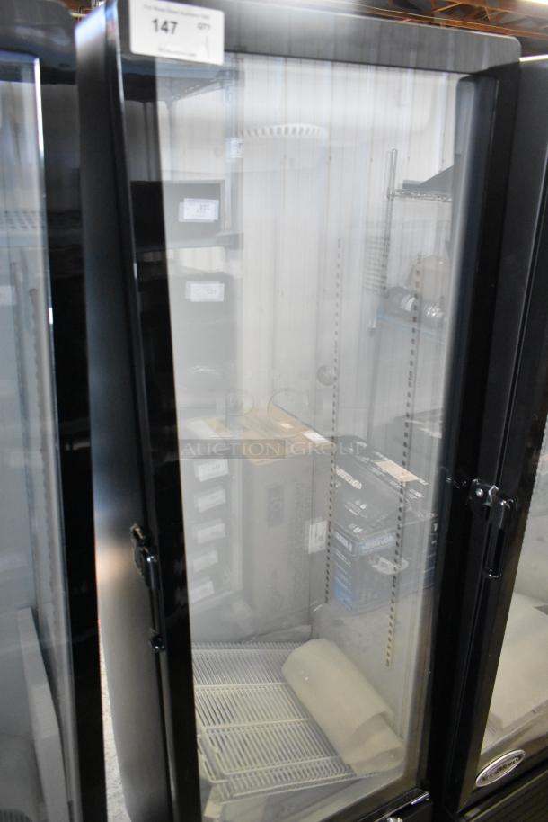 BRAND NEW KoolMore KM-MDR-1GD-10C single door commercial display fridge. 115V, metal, slight scratch and dent marks.