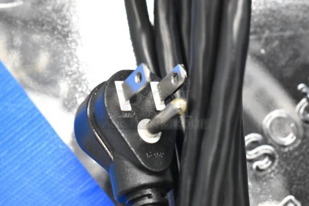 Liberty Pump 93BP382LE41 power plug, black, shown in close-up. Item is brand new, scratch and dent condition.
