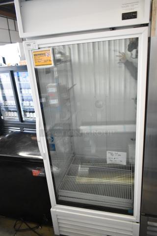 2021 True TSCI-600R-G-PH Metal Commercial Single Door Reach In Cooler Merchandiser w/ Poly Coated Racks. 115 Volts, 1 Phase. - Item #1218567