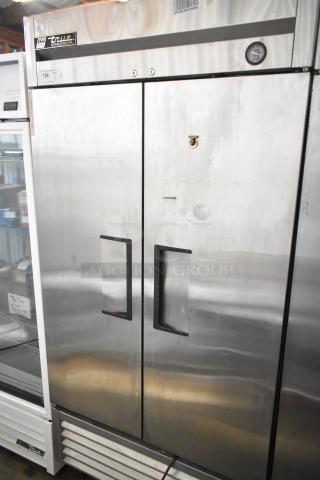 2016 True T-35-HC Stainless Steel Commercial 2 Door Reach In Cooler w/ Poly Coated Racks. 115 Volts, 1 Phase. - Item #1218568