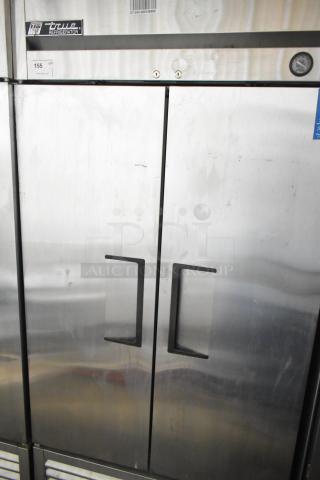 2016 True T-35-HC Stainless Steel Commercial 2 Door Reach In Cooler w/ Poly Coated Racks. 115 Volts, 1 Phase. - Item #1218569