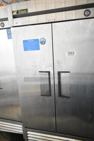 True T-35-HC Stainless Steel Commercial 2 Door Reach In Cooler w/ Poly Coated Racks. 115 Volts, 1 Phase. - Item #1218570