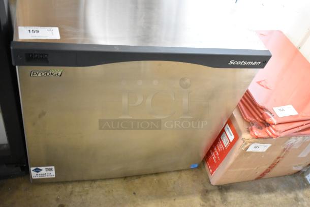Scotsman C1030MA-32B stainless steel ice head, Prodigy series, 208/230 volts, 1 phase, visible manufacturer badge.