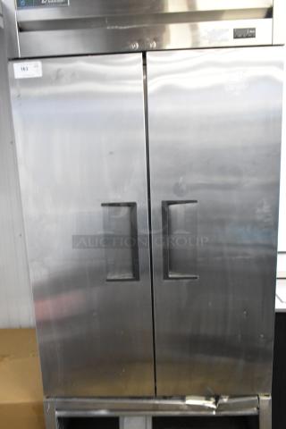 2021 True T-35-HC Stainless Steel Commercial 2 Door Reach In Cooler w/ Poly Coated Racks. 115 Volts, 1 Phase. - Item #1218577