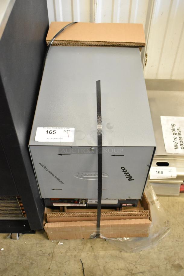 Hatco C-12 stainless steel commercial booster water heater, scratch and dent condition, 240V, 1 phase, in packaging.