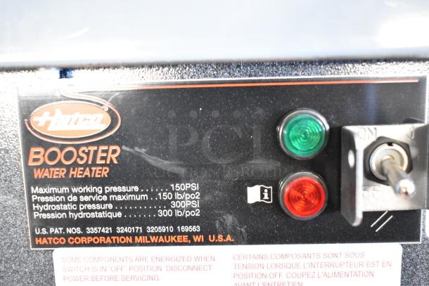 Hatco C-12 Stainless Steel Booster Water Heater, 240V, 1 Phase. Scratch and dent condition. Label shows 150 PSI max pressure.